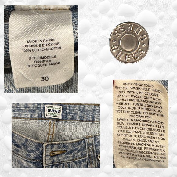 Guess Embroidered/Rhinestones Jeans – Size 30 - Like New - Picture 8 of 8